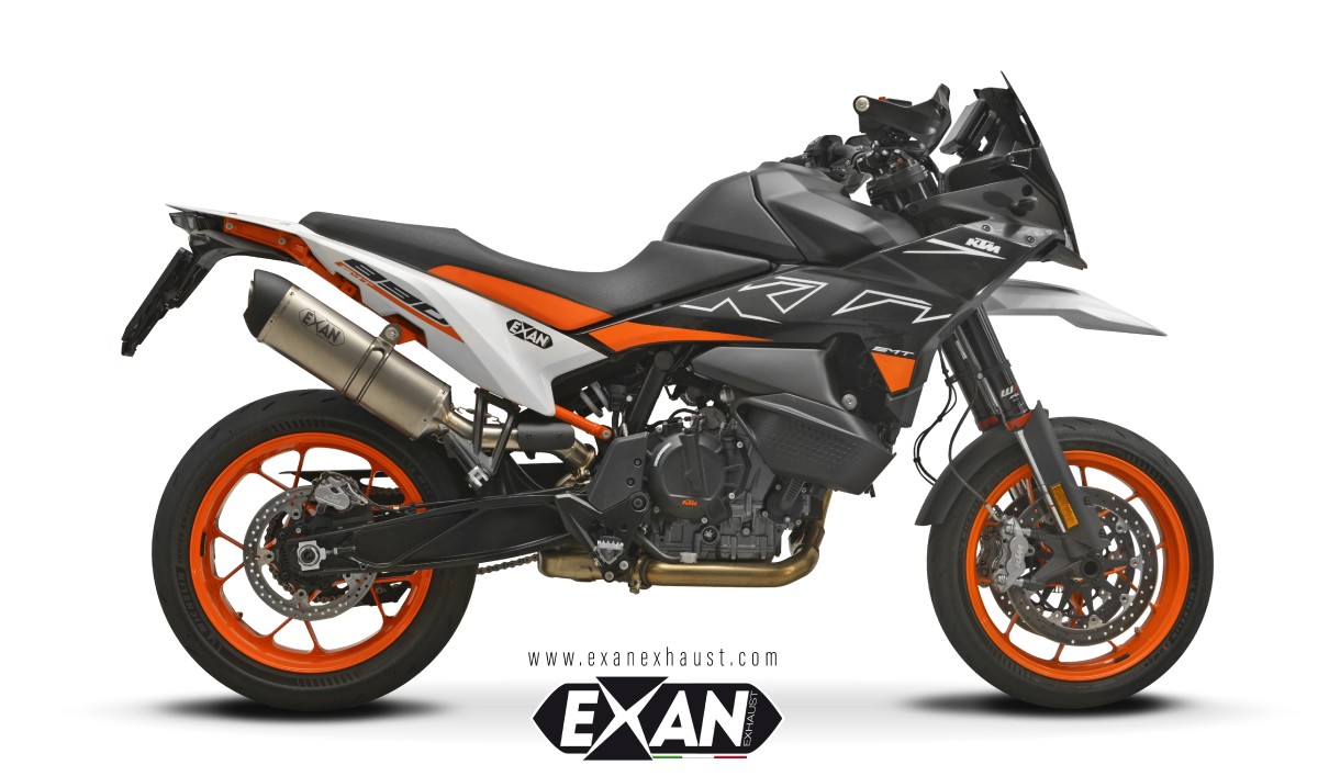 KTM 890 SMT Bj. 2023-2024 oval Carbon Cap Edelstahl Slip on